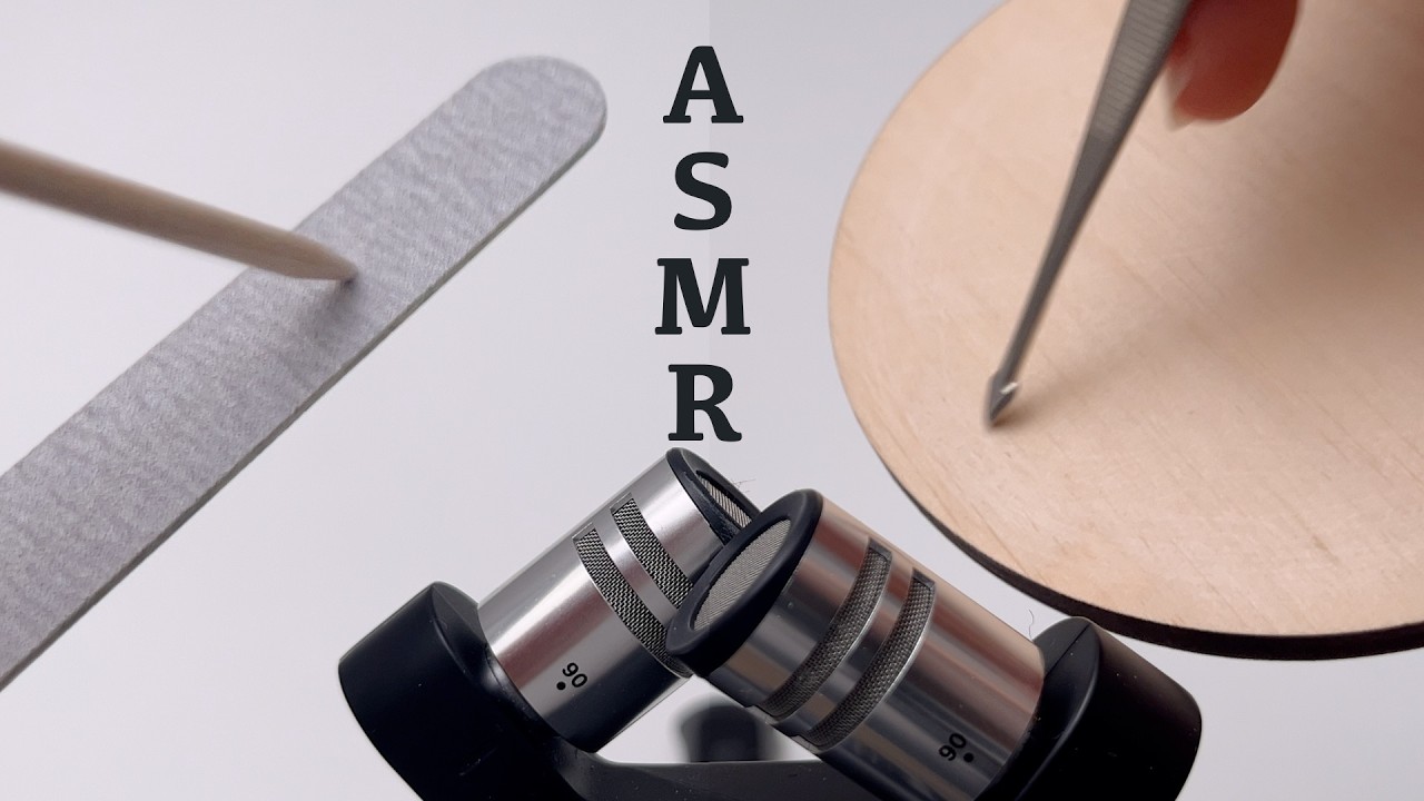 Gentle Mic Tapping Background ASMR with Wood Scratching | No Talking