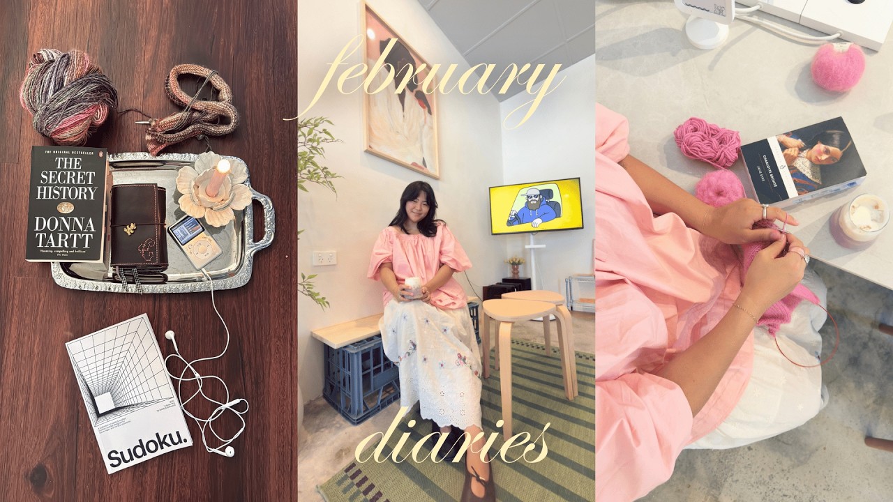 Февральские дни 🦢📖🫖 Вязание, чтение и планирование в моем Hobonichi