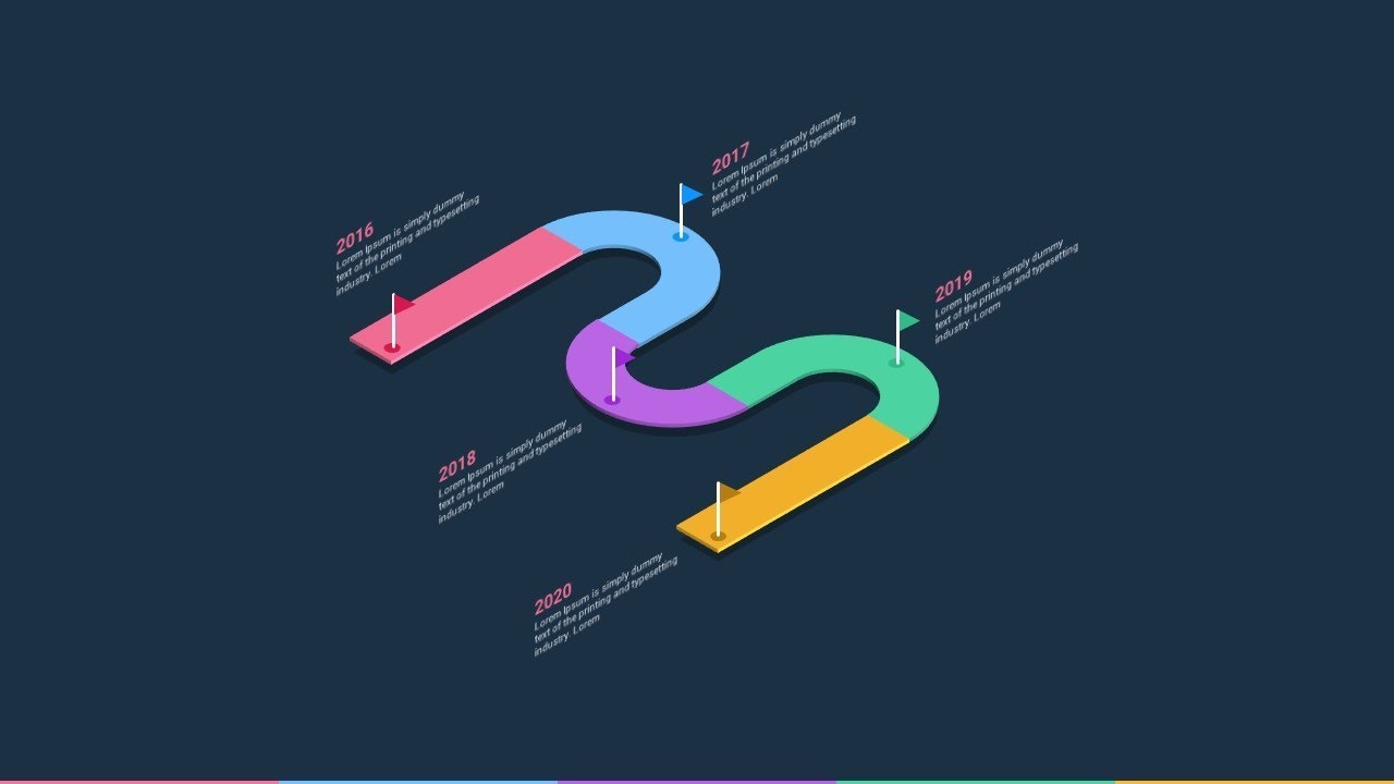 How To Make A Isometric Timeline Infographic in Powerpoint | Powerpoint Show