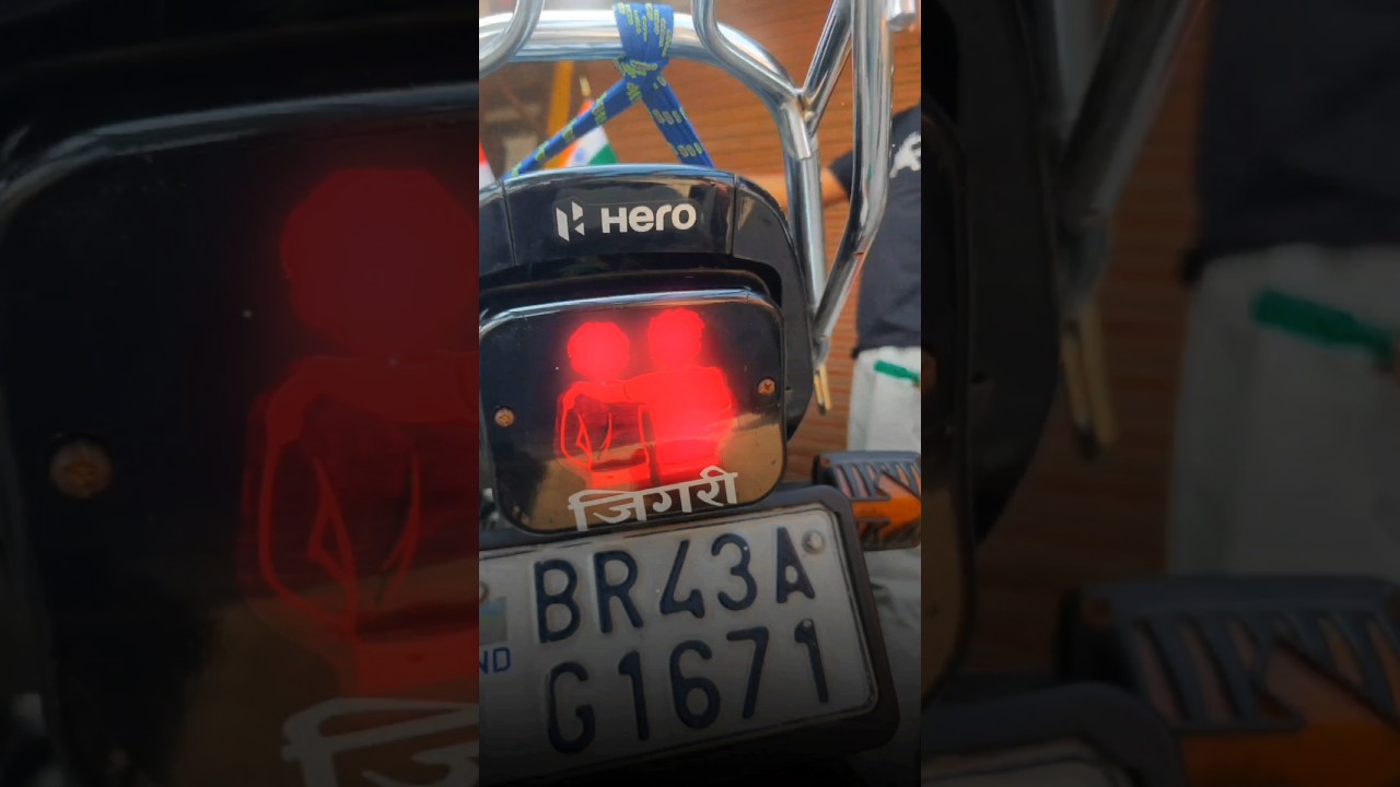 Splendor Back Light Dosti Sticker 🔥 Unique Modification in Supaul