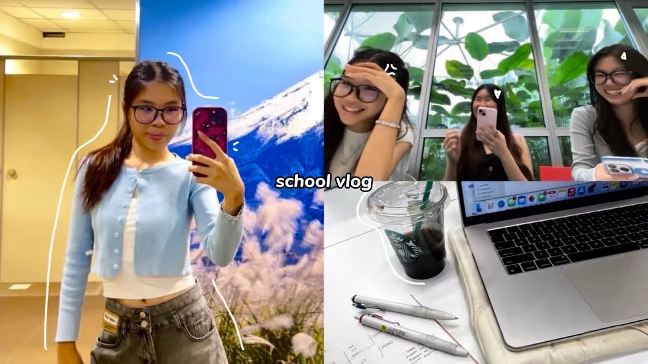 school week vlog 📚: new school term , presentation , work , lots of food