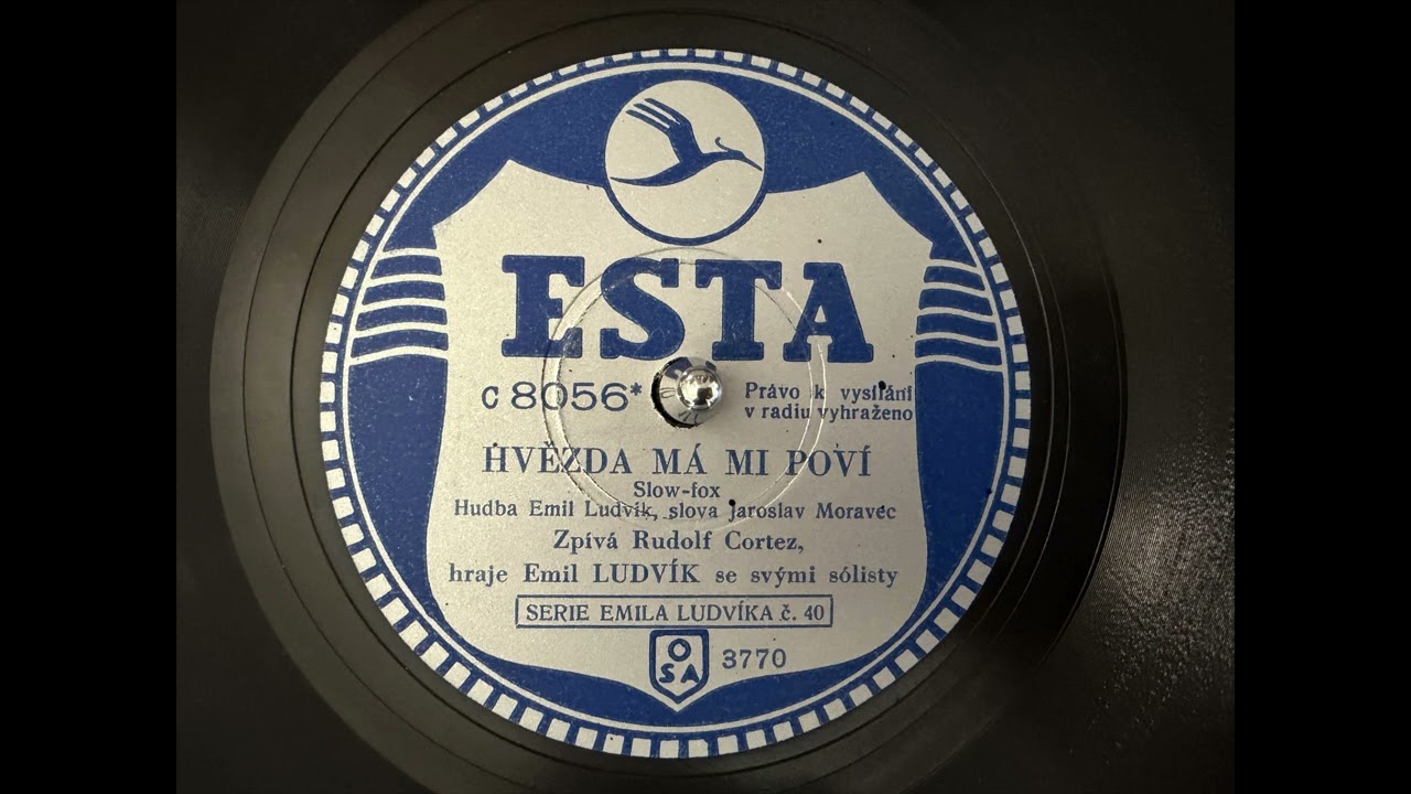 HVĚZDA MÁ MI POVÍ, Rudolf Cortéz, Emil Ludvík, 78rpm