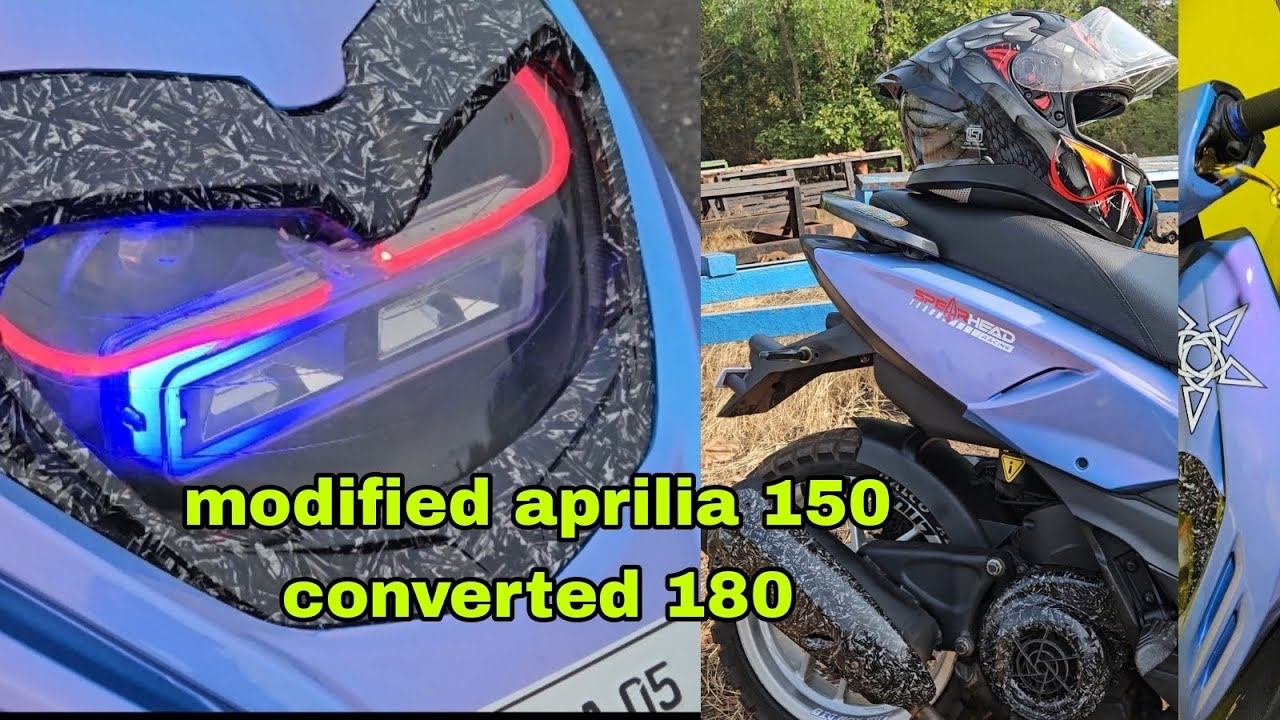 modified aprilia Sr 150 converted 180 / custom paint & headlight