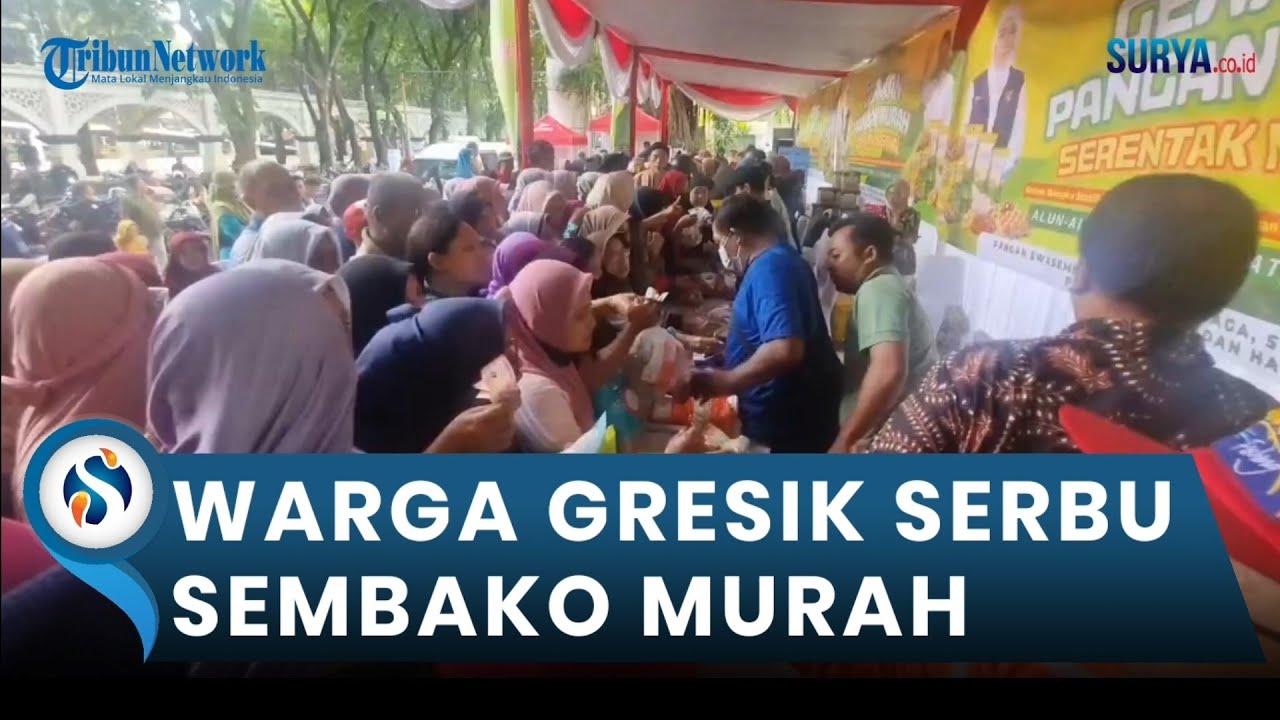 Gerakan Pangan Murah Jelang Ramadan di Gresik Diserbu Warga
