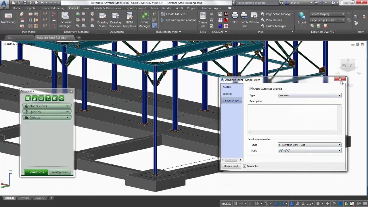 Advance Steel 2018 - Model Views