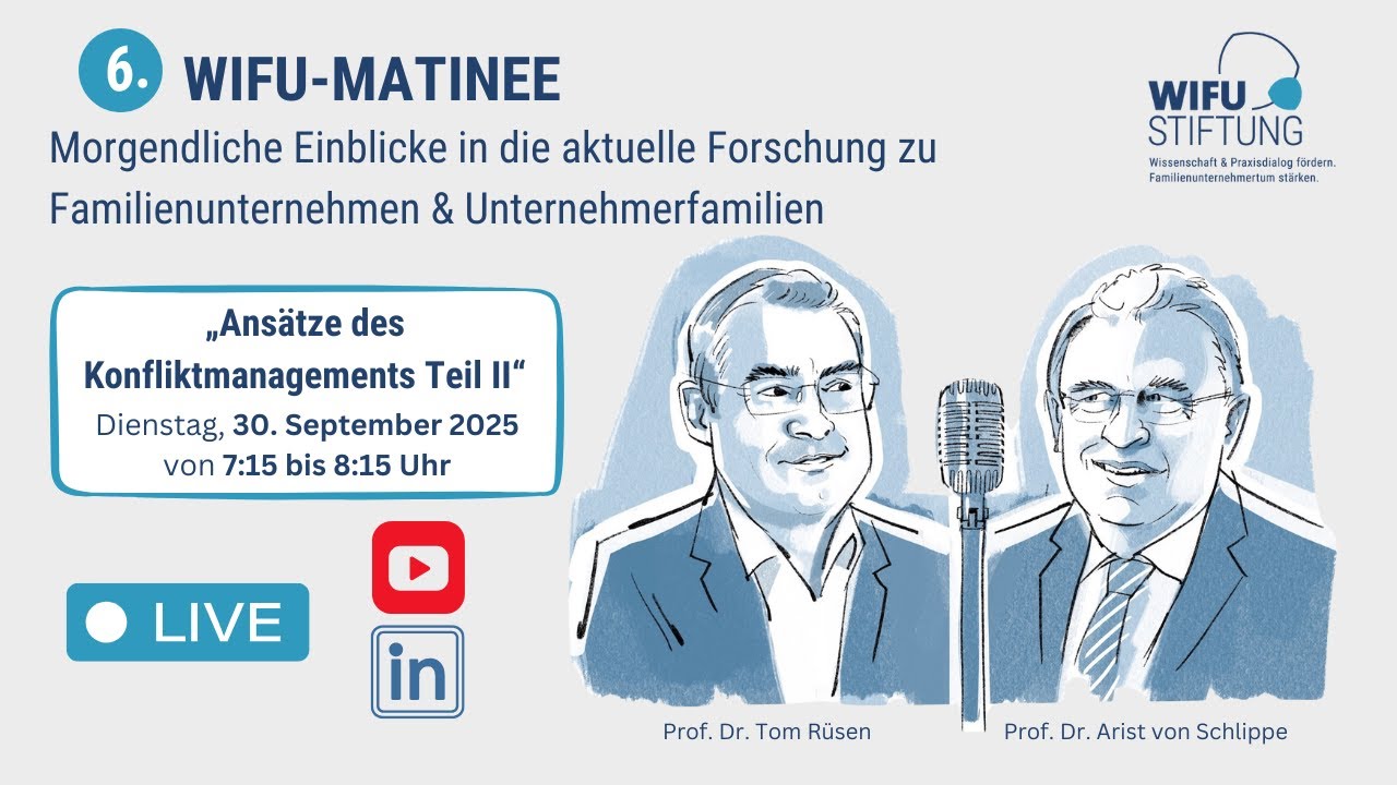 6. WIFU-Matinee – Ansätze des Konfliktmanagements – Teil II