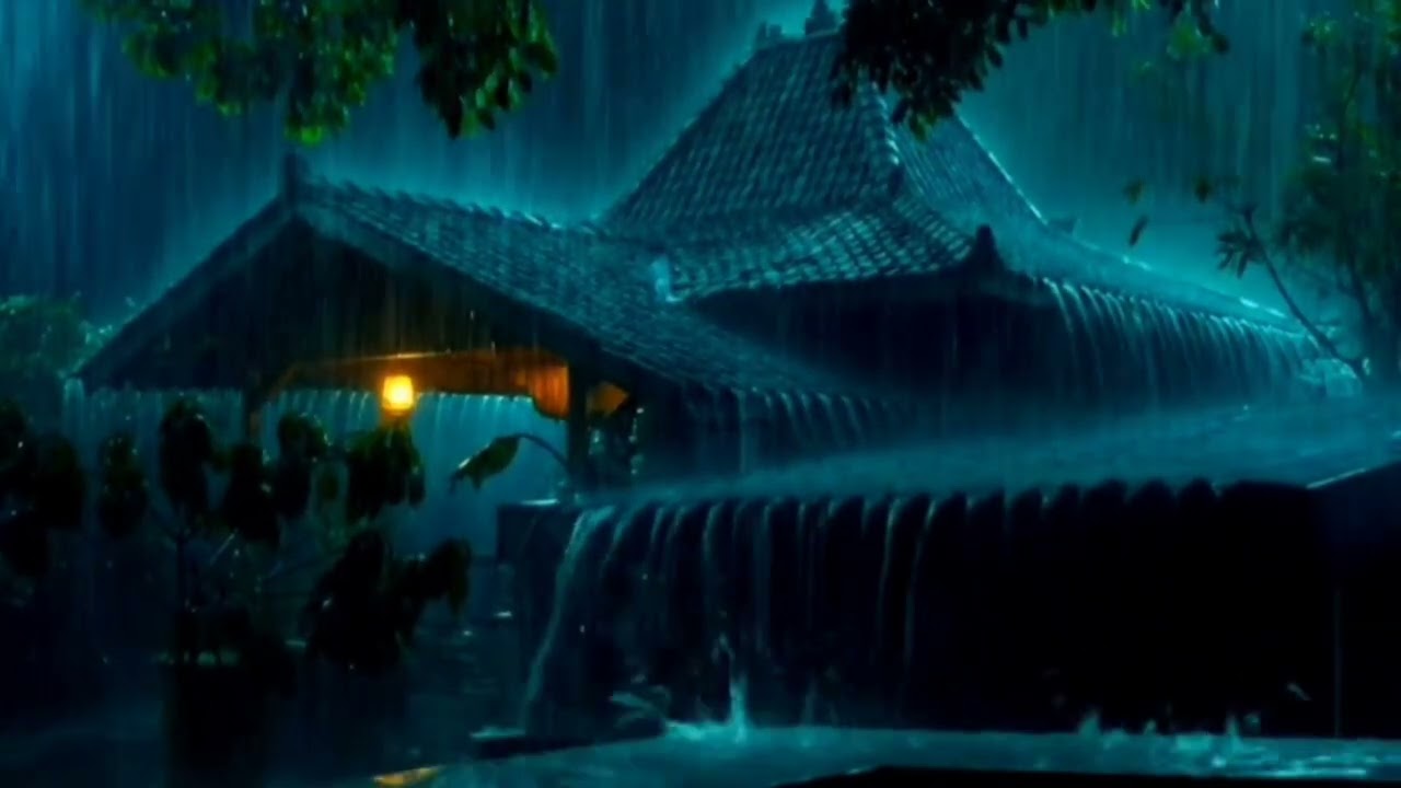 Heavy Rain & Thunder on a Tin Roof at Night 🌧️ Deep Sleep, Relaxation and Stress Relief