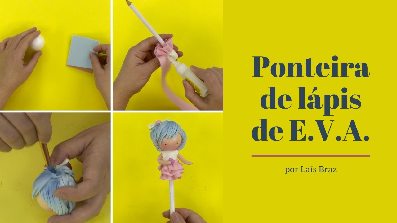 Ponteira de lápis de E.V.A