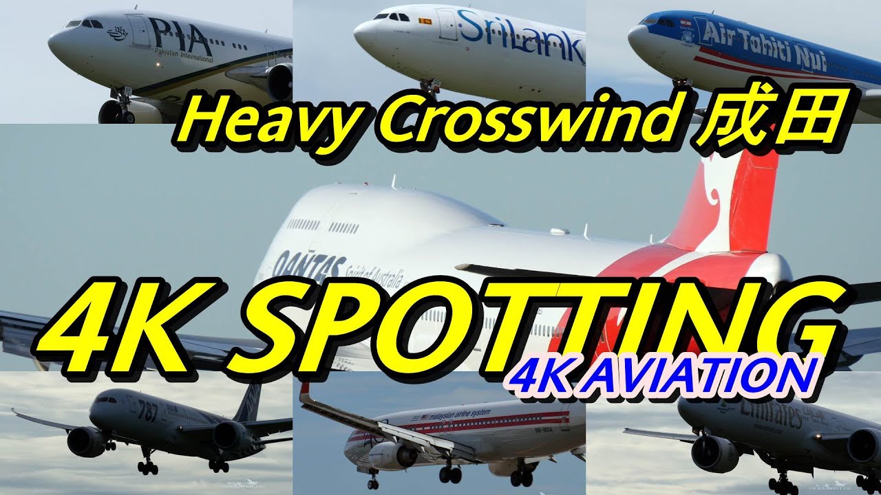 【4K】Heavy Crosswind ☆Special 1Day Spotting☆ @成田RWY16L