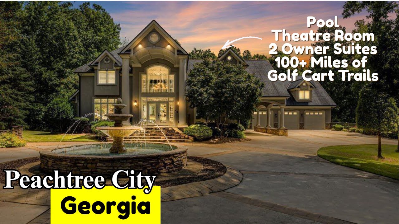 INSIDE: Luxury Gated Peachtree City GA Estate | $2.3M with Pool & Guest Apartment | Property Tour
