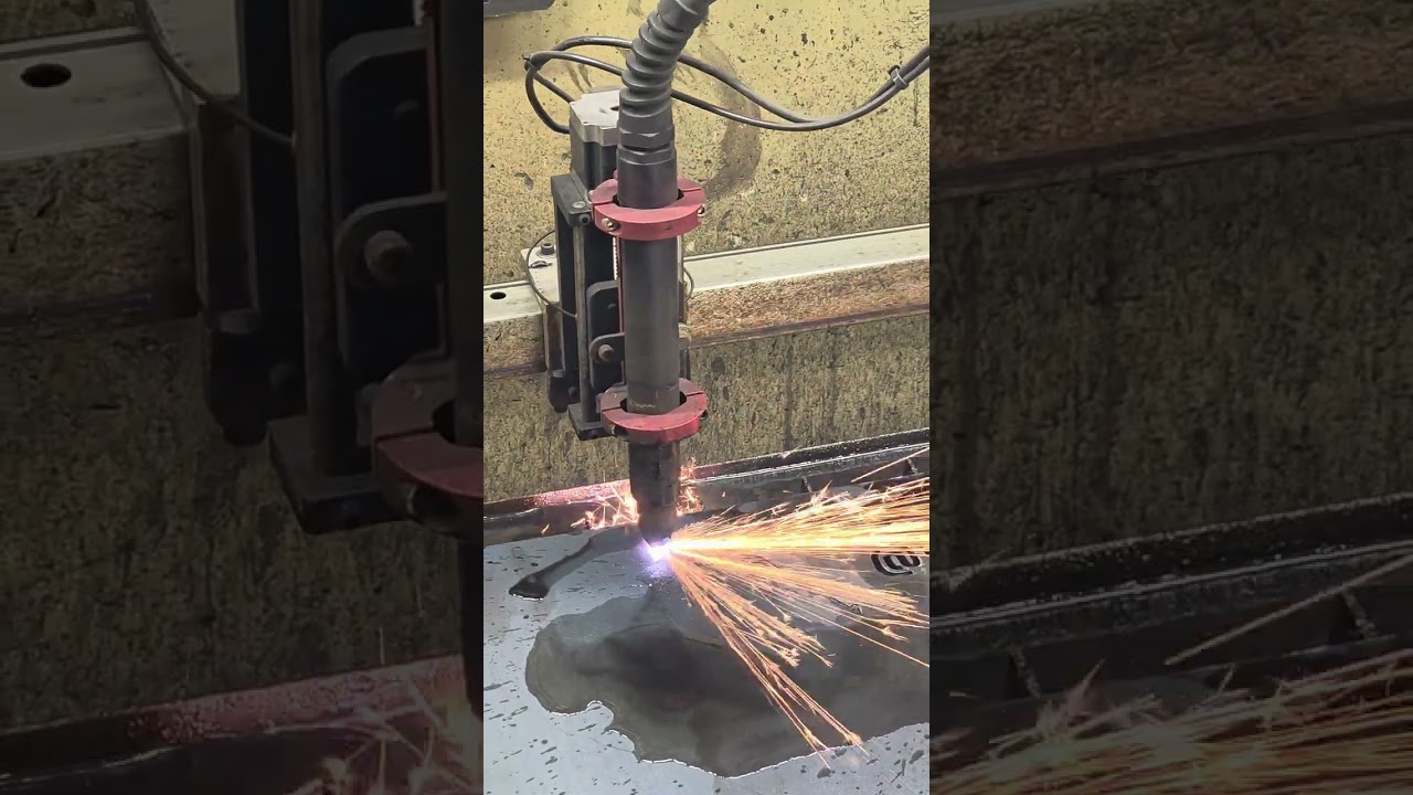Langmuir Crossfire pro plasma cutting a frame layover 