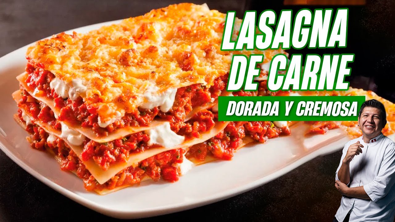 LASAGNA DE CARNE dorada y cremosa  | OÍDO CHEF