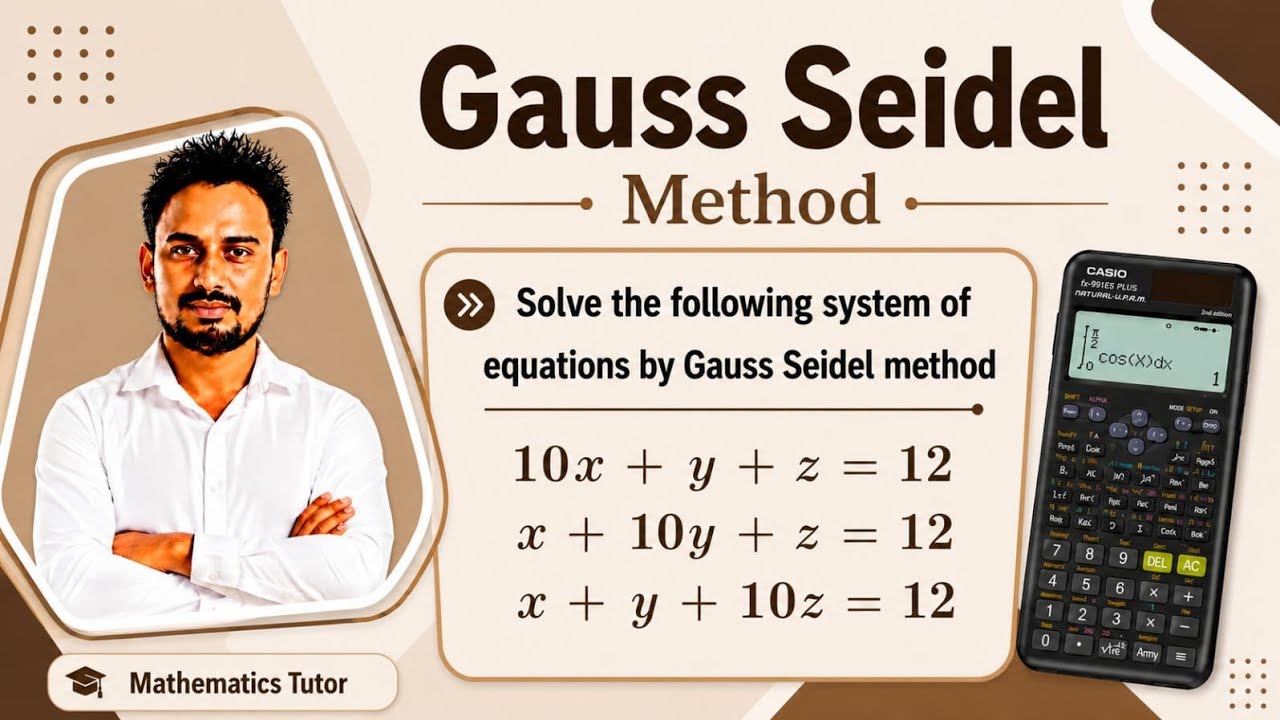 Gauss Seidel Method - Problem #1 Iterative Method | Numerical Method | Linear Algebra