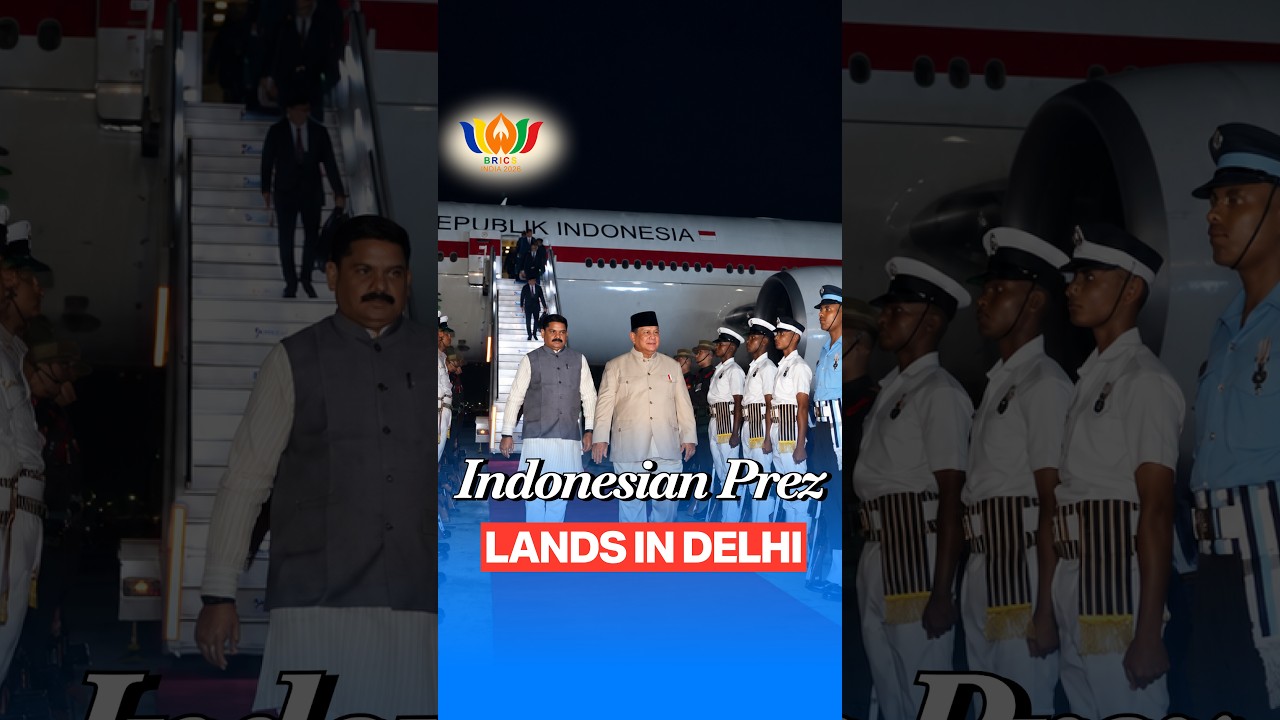Indonesian President Prabowo Subianto Arrives In Delhi for BRICS Summit
