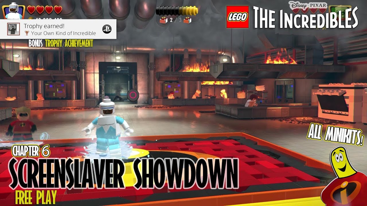 Lego The Incredibles: Screenslaver Showdown БЕСПЛАТНАЯ ИГРА (все 10 мини-наборов) - HTG
