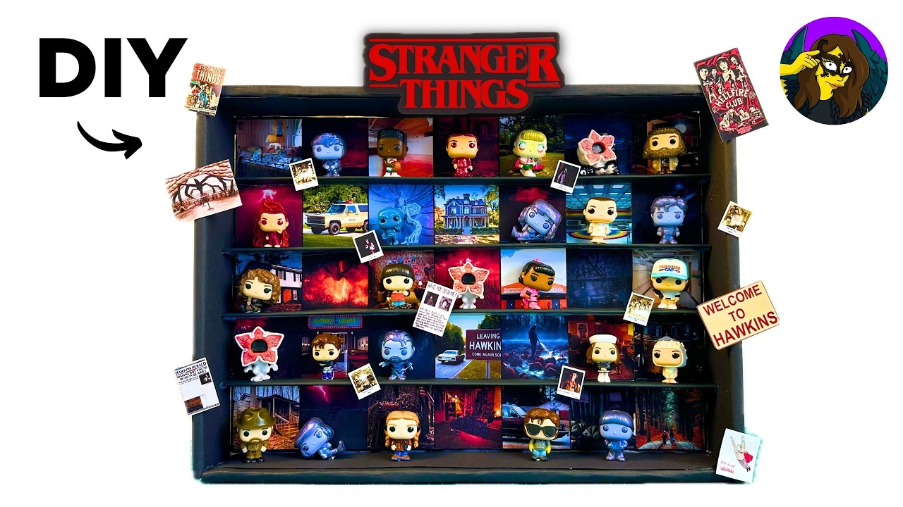 HOW TO MAKE Stranger Things Kinder Joy Funko POP Display Stand | DIY Frame Tutorial