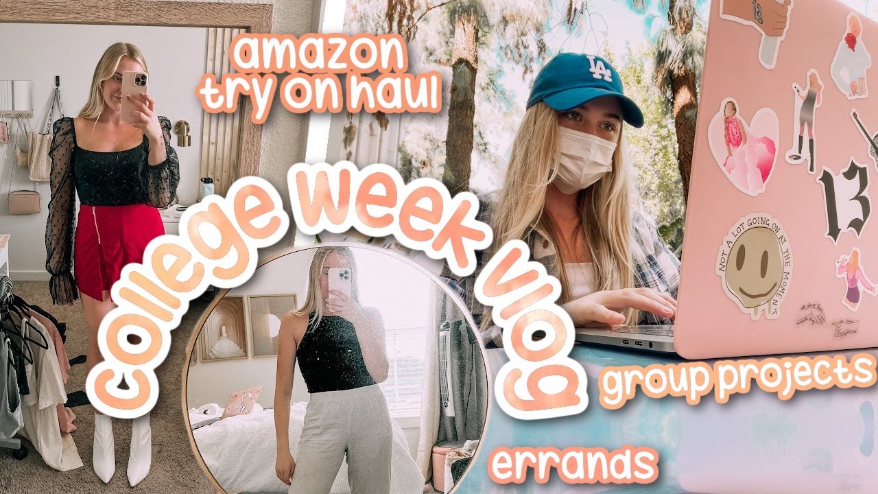 college week in my life | amazon haul, group project, errands, & more!