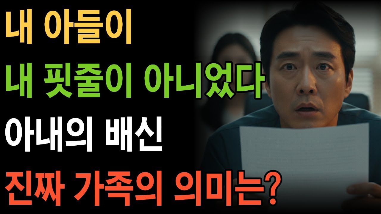 내 아들이 내 핏줄이 아니었다 아내의 배신 진짜 가족의 의미는? 부모자식갈등 가족의 의미 인생반전 배신과용서 법정드라마 사연 이야기 오디오북