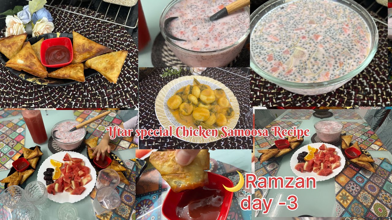 🌙Ramzan -3 |ഇന്നത്തെ iftar preparation | Iftar Special Drinks Recipe| Easy chicken Samoosa Recipe