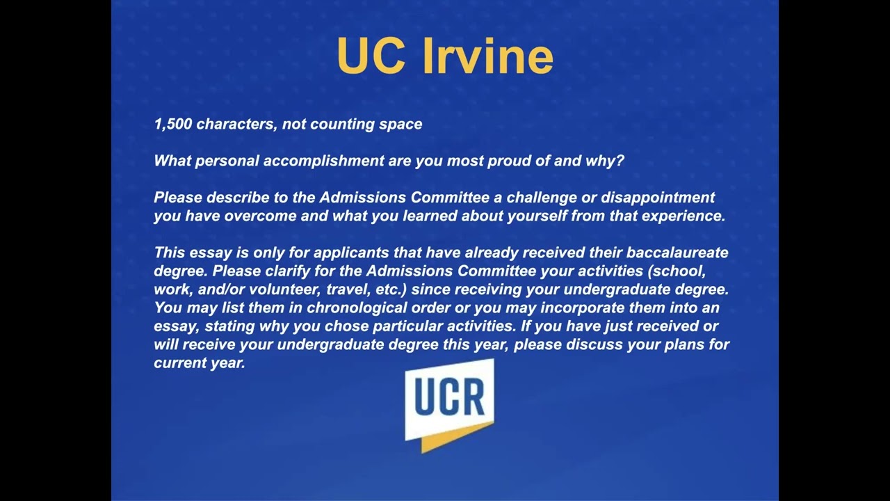 Writing UC Secondaries