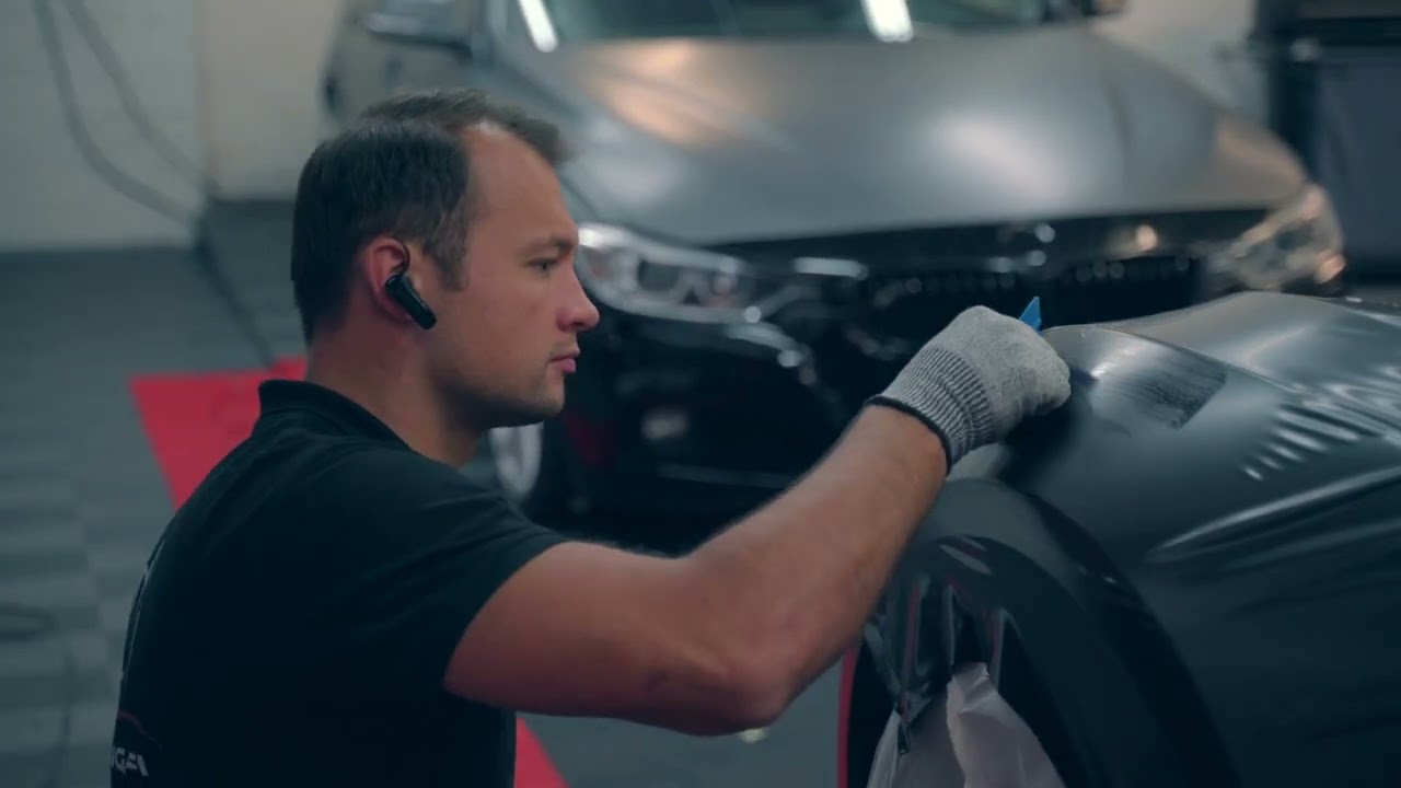 Tesla Model 3 yliteippaus Satin Black / Auton teippaus