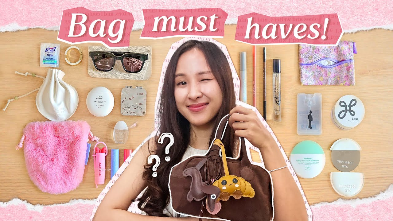Girly bag ESSENTIALS: charms, beauty & hygiene 🤭