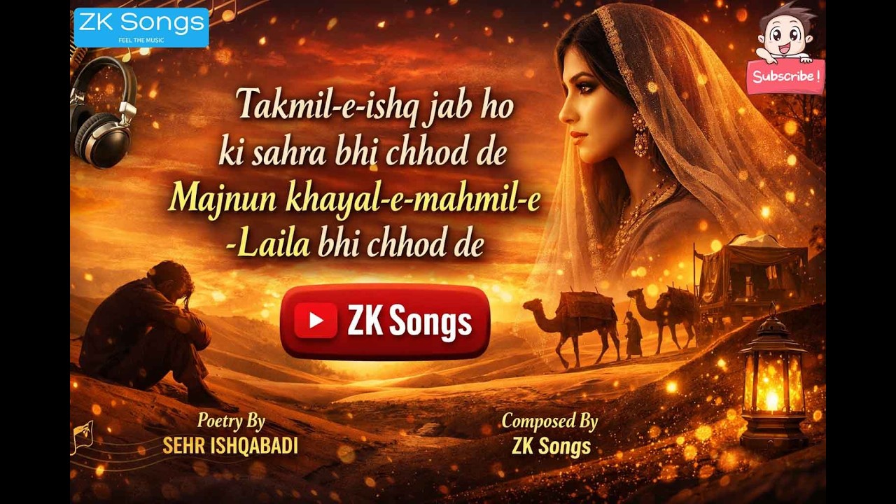 Takmil-e-Ishq Jab Ho Ki Sahra Bhi Chhod De | Sehr Ishqabadi | ZK Songs 