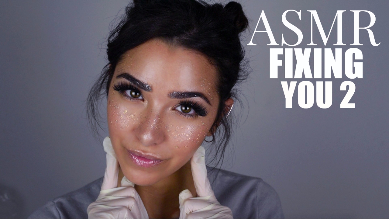 ASMR Fixing You Part 2 Whispered Roleplay (Gloves sounds, Face Brushing, Scratching sounds and +)