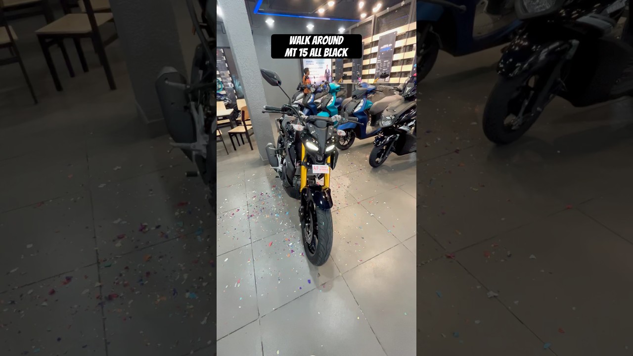 Walk around yamaha MT 15 v2 2025 all black🖤🔥 