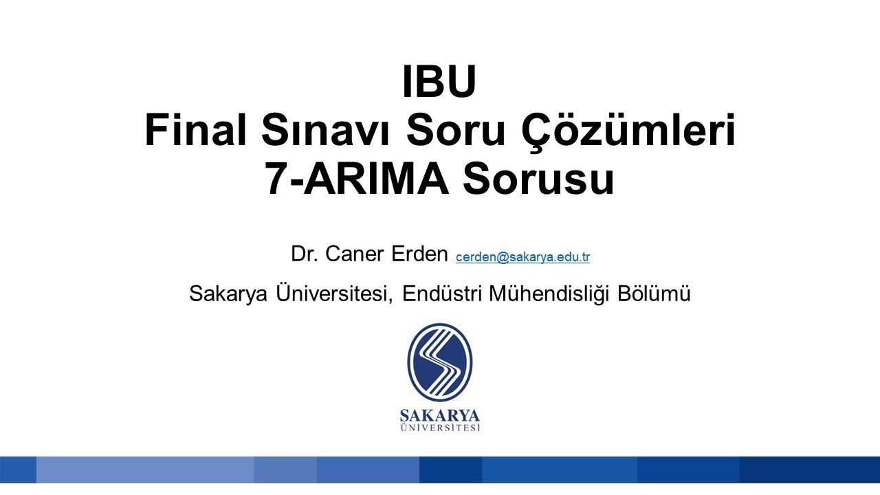 FS7-Minitab ARIMA Soru Çözümü