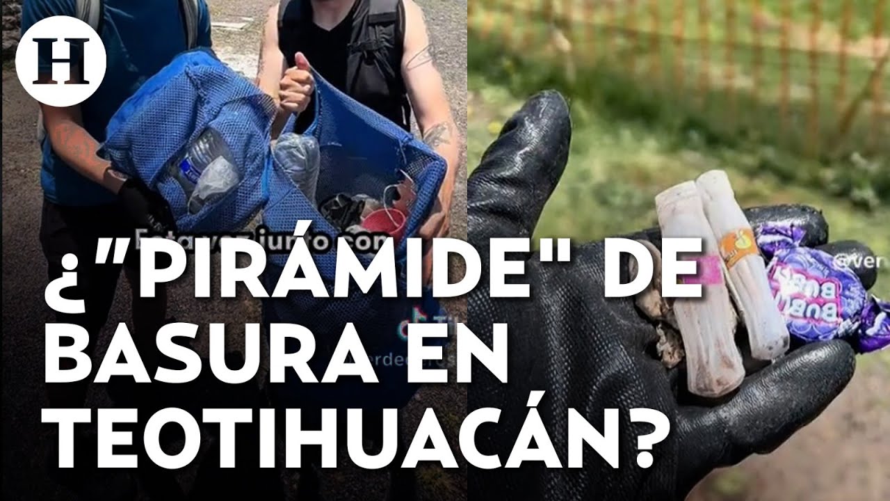 Teotihuacán queda limpio luego de que turistas checos recogen 3 kilos de basura en las pirámides