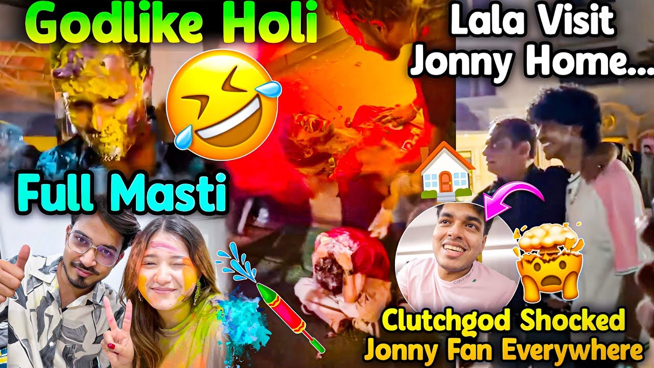 GodLike Holi🔫🫟 Full Fun Cake Fight🤣🎂 Lala Visit Jonny House🫂 - Reply! Jonathan Fans Everywhere❤️&zwj;🔥