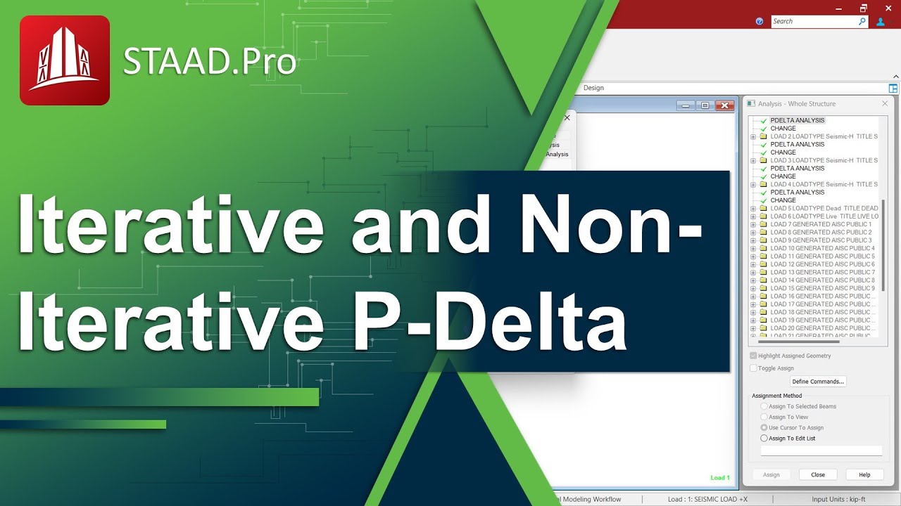 Iterative and Non-Iterative P Delta Analysis in STAAD.Pro