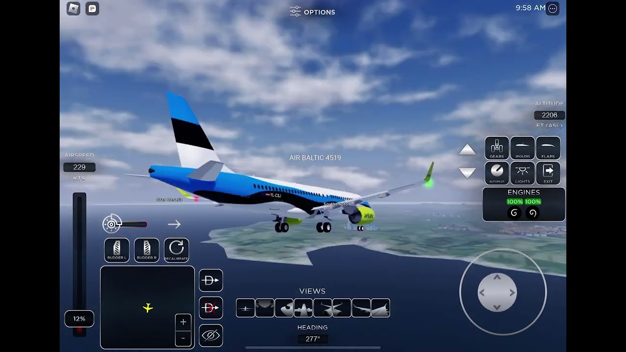Project Flight Roblox - Full Flight Airbus A220 Air Baltic (Estonia Livery)- Kittila to Gatwick