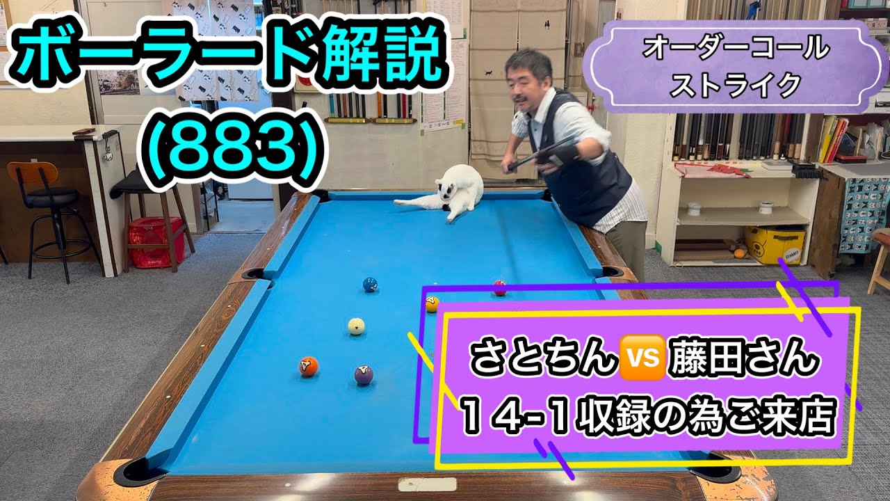 【ネコとビリヤード】カイバのボーラード解説(883)さとちんがマーブルカップ３位入賞！