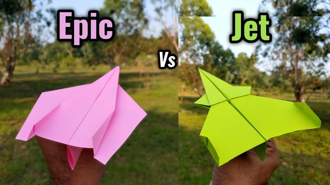 Epic vs Jet Paper Airplanes Flying and Making Tutorial