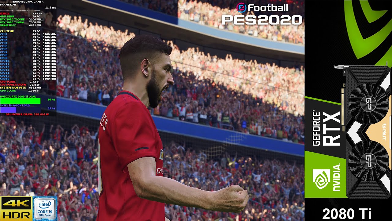 eFootball Pro Evolution Soccer 2020 Max Settings 4K | HDR | RTX 2080 Ti | i9 9900K 5.1GHz