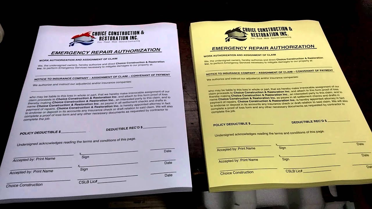 Full Color NCR Forms.
