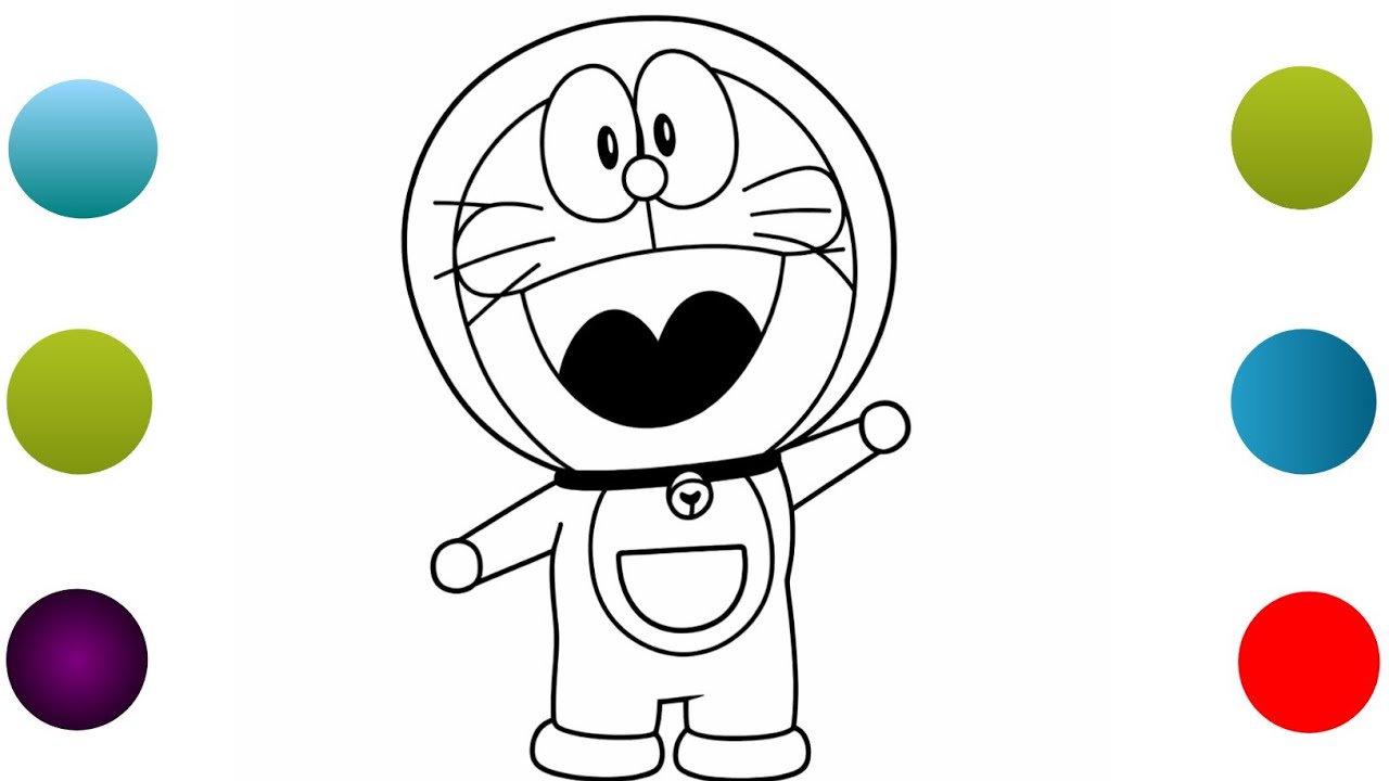 Cute Doraemon Drawing | Easy Cartoon Drawing for Kids & Beginners