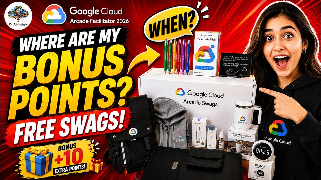 Когда я получу бонусные баллы и мерч? | Google Cloud Arcade Facilitator 2026