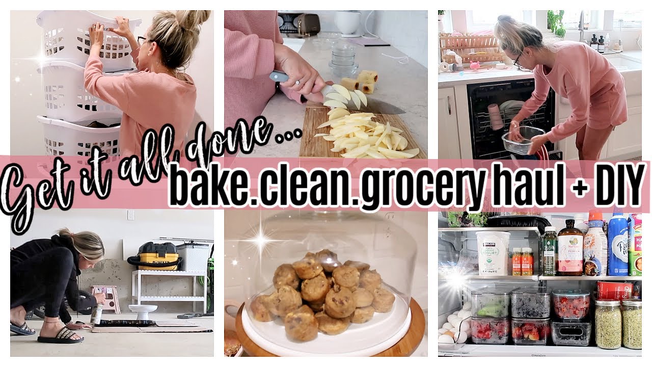 *NEW* GET IT ALL DONE GROCERY HAUL, FOOD PREP BAKING, DIY + CLEAN WITH ME TIFFANI BEASTON HOMEMAKING