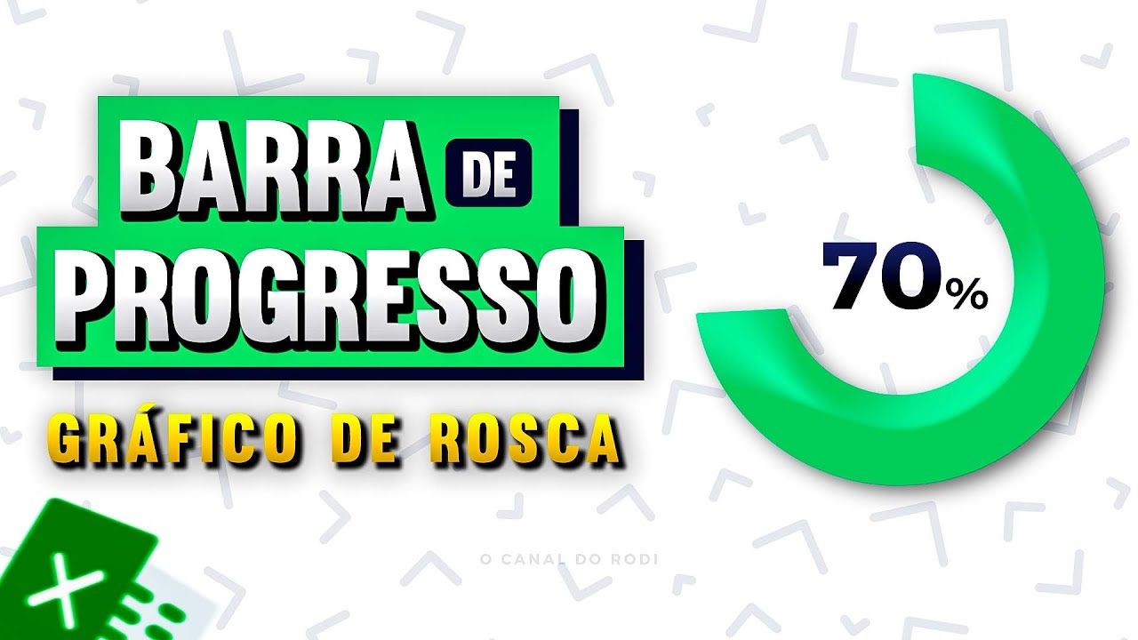 Como Fazer Barra de Progresso no Excel com Gráfico de Rosca (Checklist com Gráfico de Rosca)