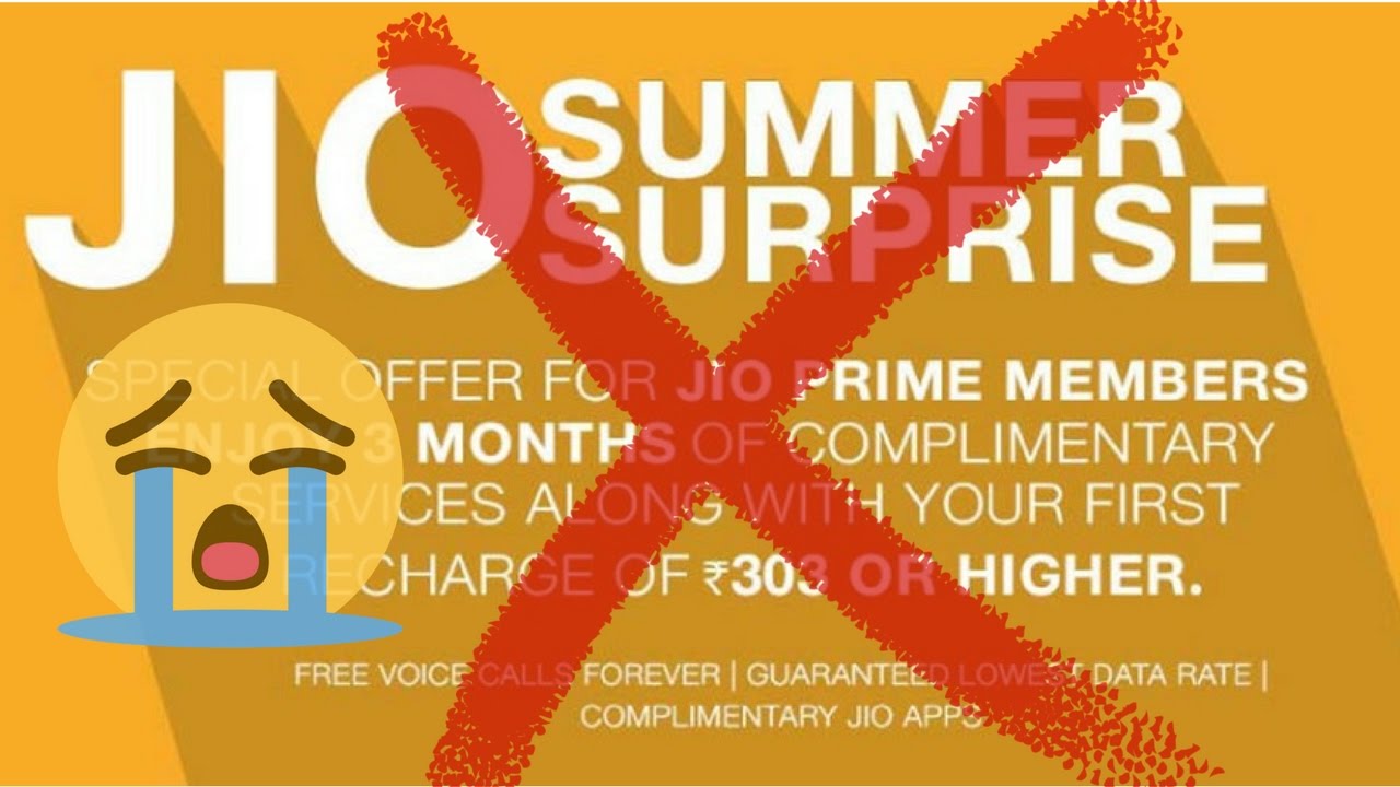 Reliance Jio 'Summer Surprise' Offer End | Jio withdraws Summer Surprise Offer After TRAI Order