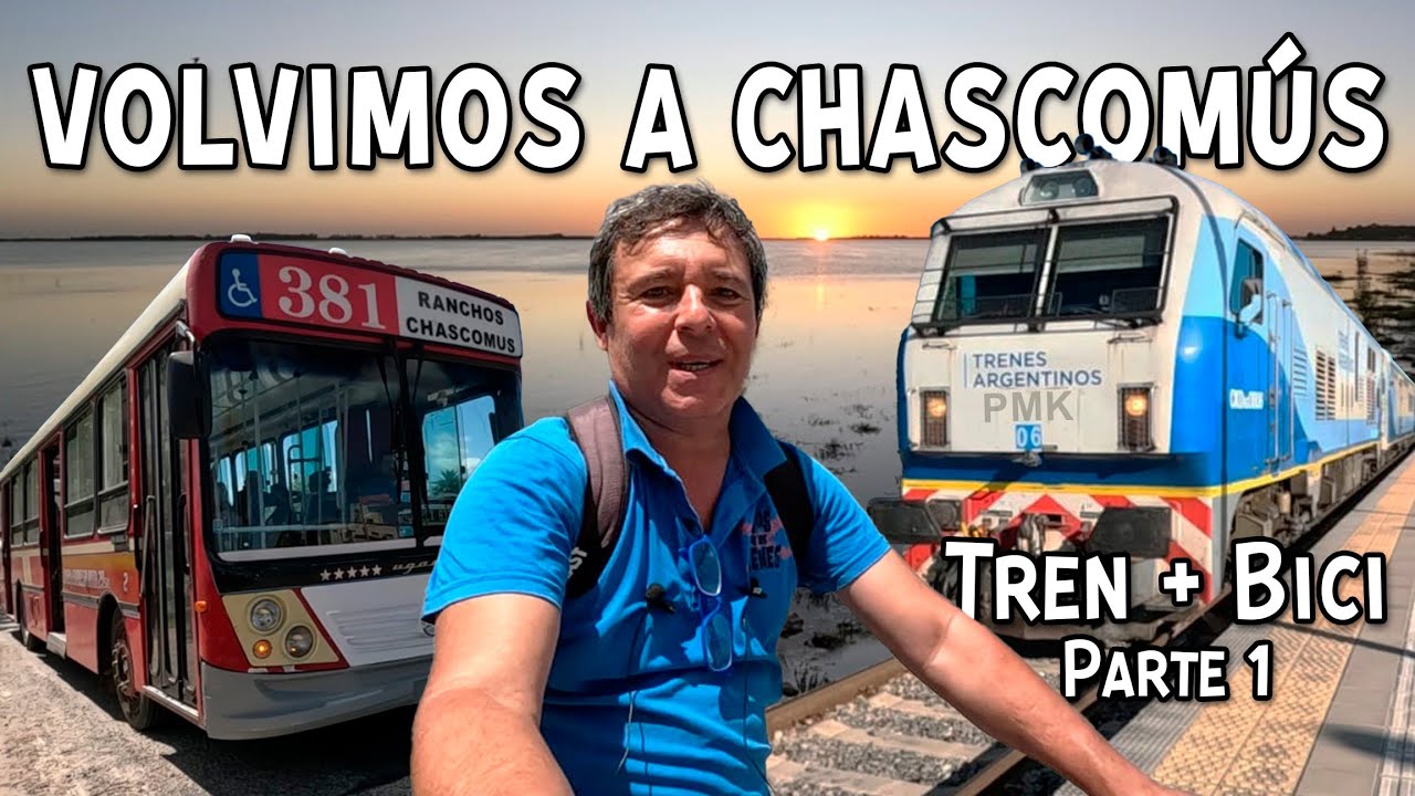 🚂☀️🚲⛱️VOLVIMOS A  CHASCOMÚS TREN CONSTITUCION MAR DEL PLATA COLECTIVO DE LINEA CAMPING CABAÑAS