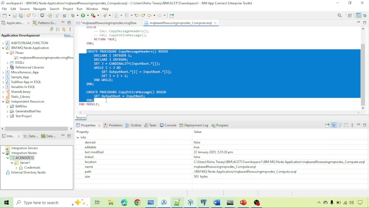MQInput & MQOutput Node || IBM ACE 13