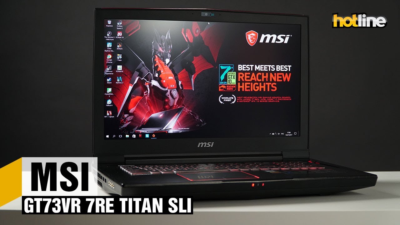 Игровой ноутбук MSI GT73VR 7RE TITAN SLI — 4К дисплей и две GeForce GTX 1070