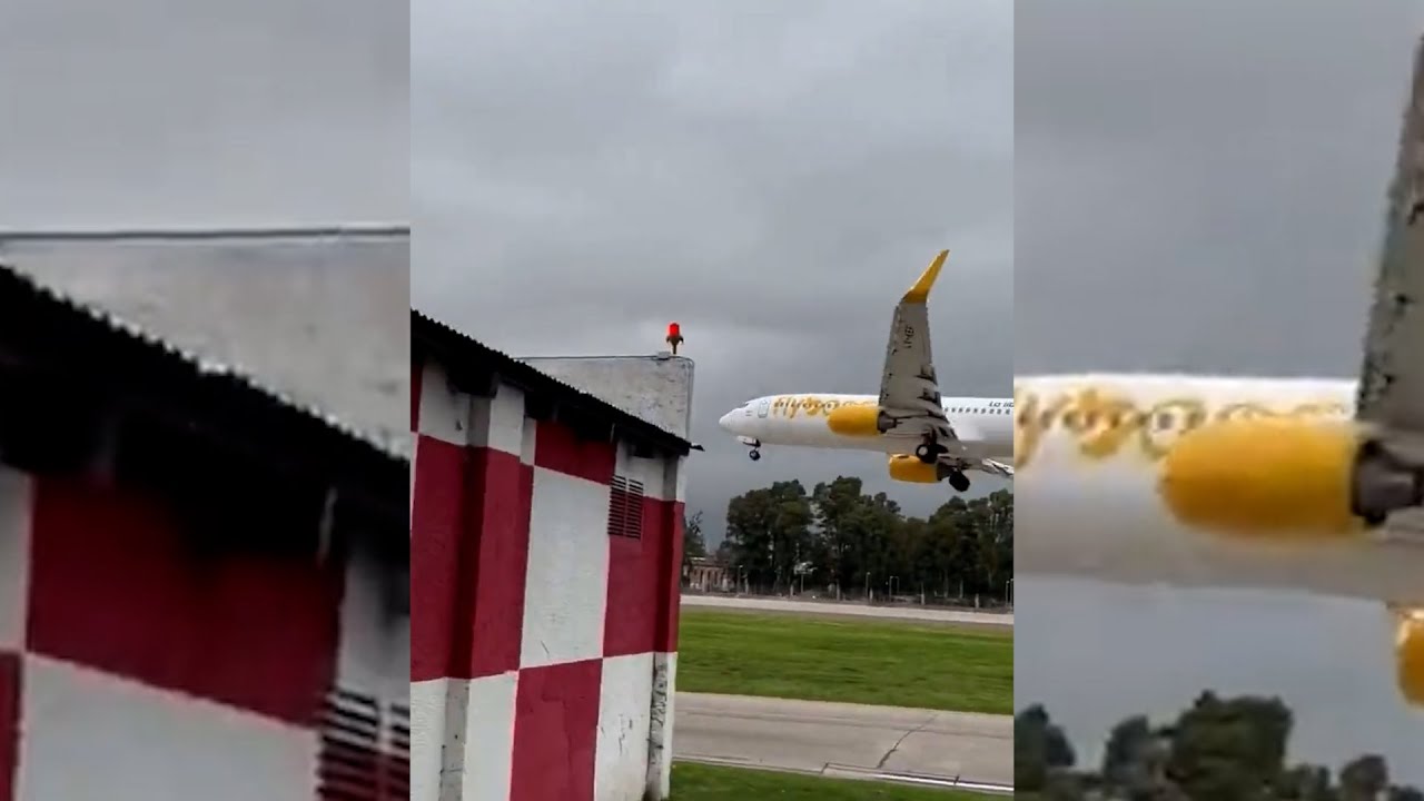 Un avión de FlyBondi tuvo que abortar el aterrizaje por los fuertes vientos en Aeroparque