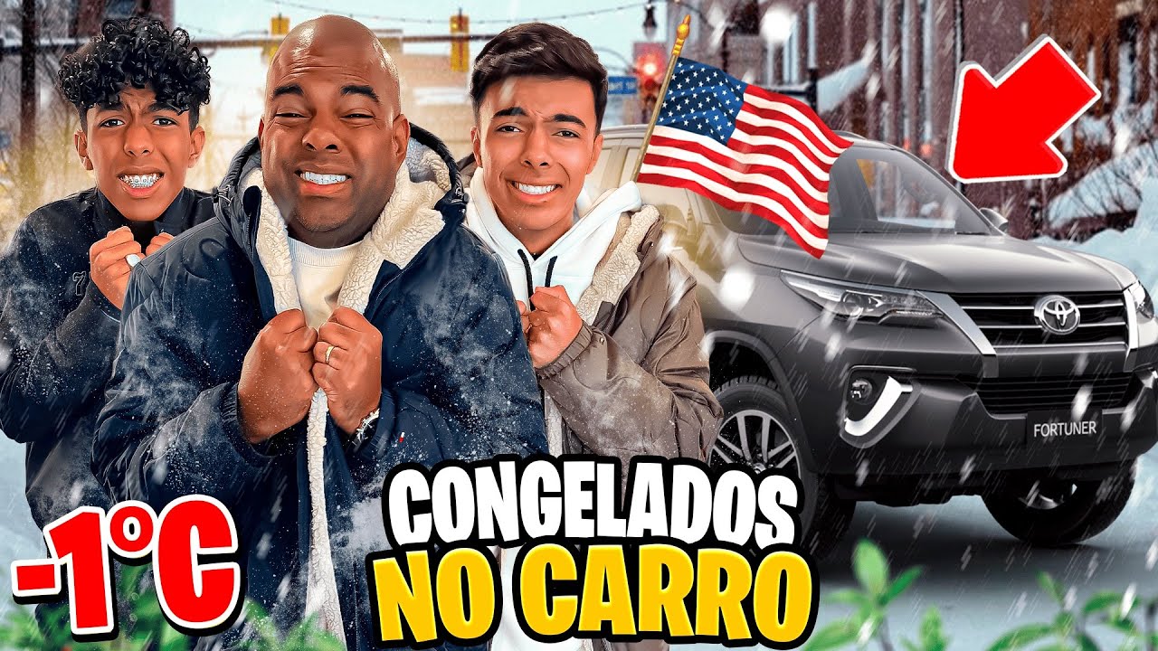 🥶CONGELADOS NO CARRO🥶😬”Um desafio que não acabou bem”😱