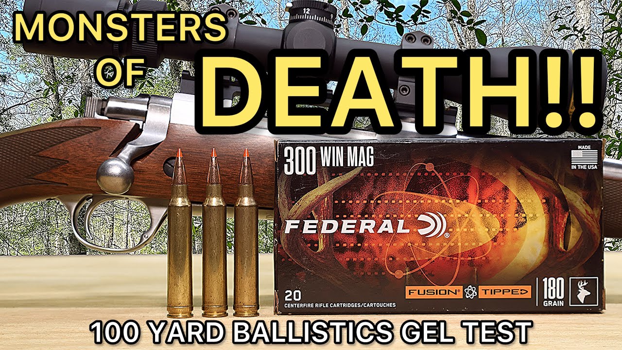 300 Winchester Magnum Federal Fusion Tipped Ballistics Gel Ammo Test