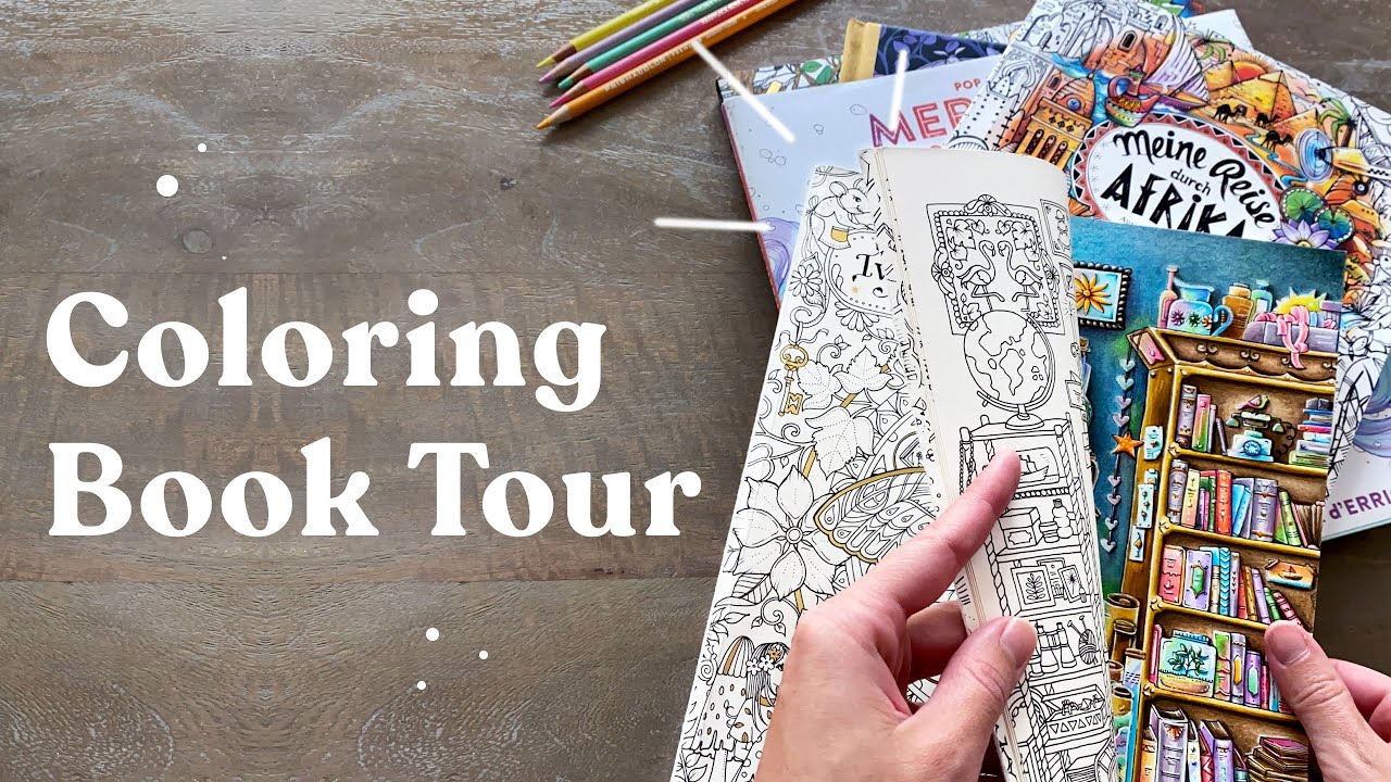 COLORING BOOK TOUR 💛🩷 Completed pages May - Oct 2023 with tips